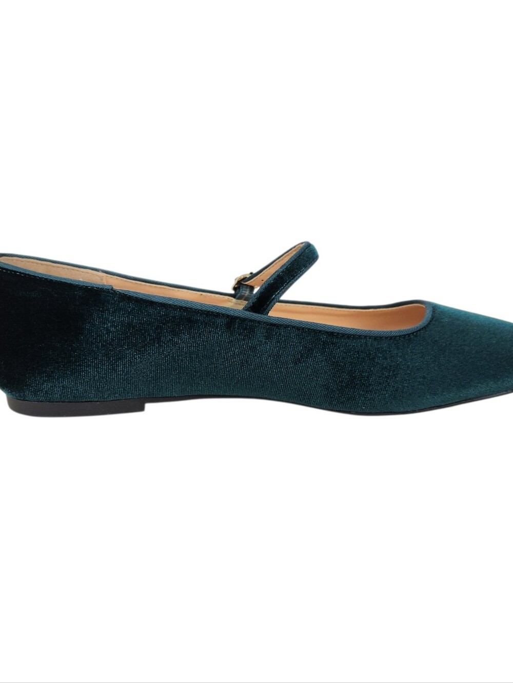 LOFT Brillant Emerald Green Velvet Missy Ballet Flats 751229 NWT Womens Size 8.5 - Picture 5 of 13